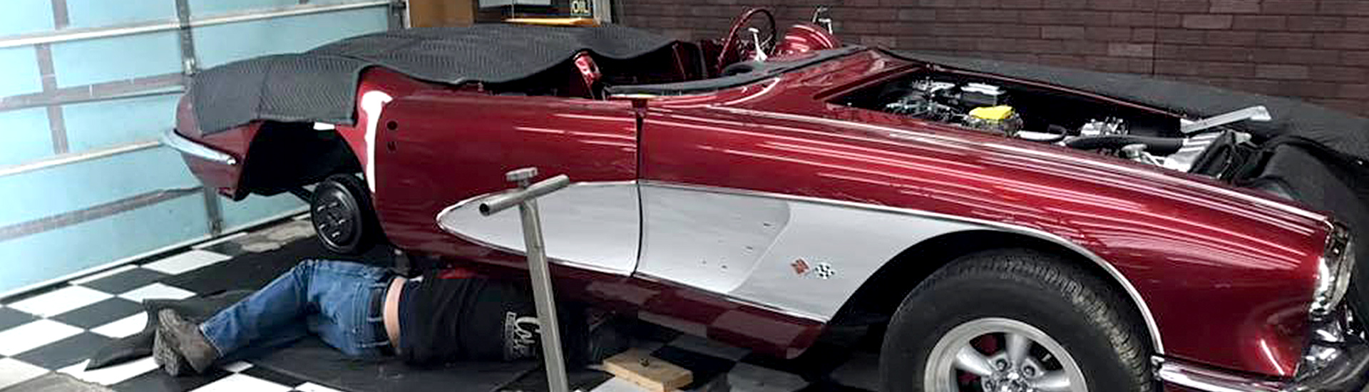 Man Working on 1962 CRC Corvette