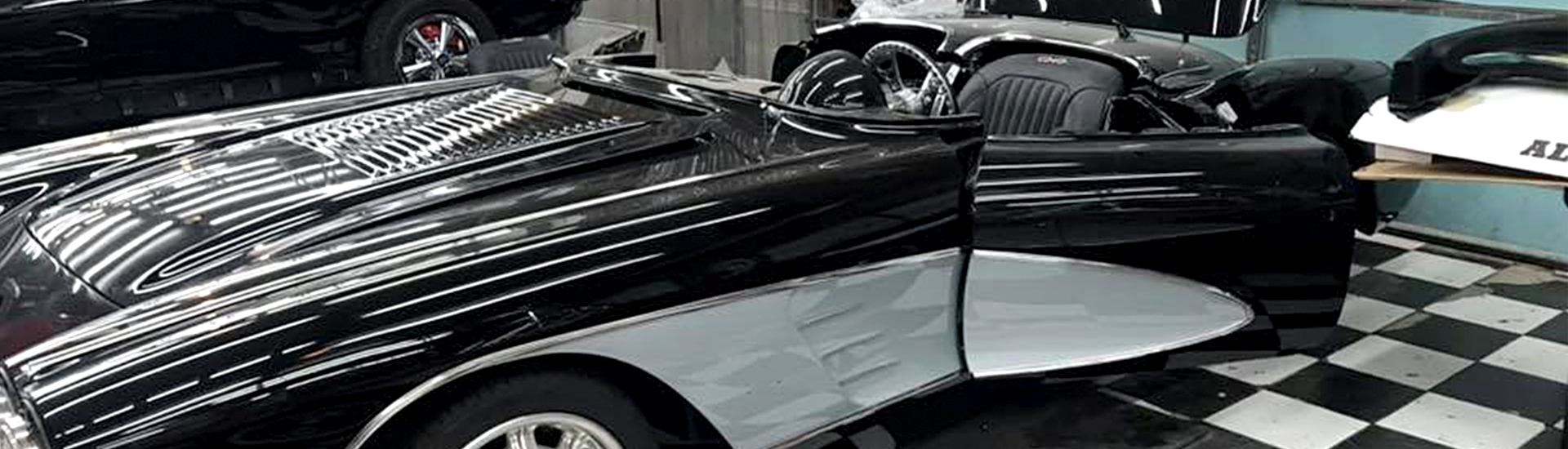 Gloss B&W 1962 CRC Corvette